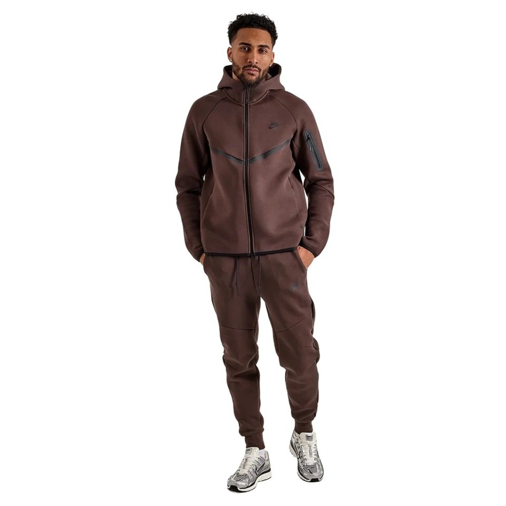 Size XL - Nike Tech Fleece Tracksuit  Cacao Brown Full Zip Hoodie Joggers